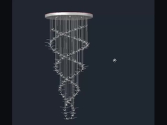 Metal yaprak şeklinde özel aydınlatma Otel Lobisi Ana lamba merdiven ışıkları