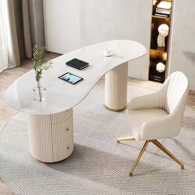 satın al Modern Lüks Otel Yatak Odası Masası Yüce Beyaz Kaya Plakası online manufacture