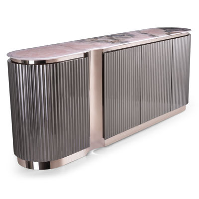 İyi fiyat Lüks Paslanmaz Çelik Konsol Masası ODM OEM Mermer Üstü Büfe çevrimiçi