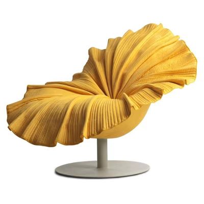 satın al İskandinav Hafif Lüks Kadife Çiçek Yaprağı Sandalye Otel Showroom Paslanmaz Çelik Taban online manufacture