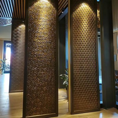 satın al Lüks Paslanmaz Çelik Ekran Titanyum Otel Lobisinde Alüminyum Oda Bölücü Ekran online manufacture