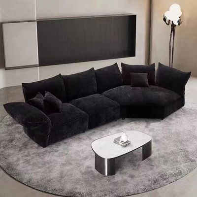 satın al Petal Siyah Kadife Kanepe İtalyan Otel Villa Oturma Odası Kumaş Alien Kanepe online manufacture