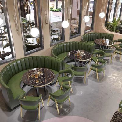 satın al Modern Otel Restoran Mobilya Seti Kabin Yuvarlak Daire Restoran Masaları online manufacture