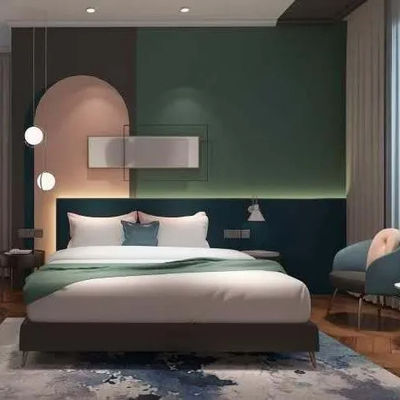 satın al Üst Düzey İç Konsept Çift Kişilik Yatak Ahşap Mobilya Özel Otel Mobilyaları online manufacture