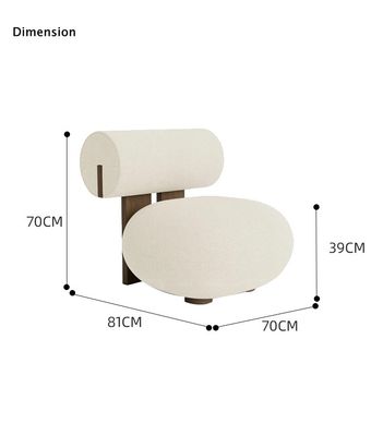 İyi fiyat Hafif Lüks Otel Mobilyaları Yaratıcı Oturma Odası Masif Ahşap Tek Tembel Kanepe çevrimiçi
