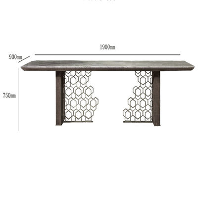 satın al İtalyan Minimalist Özel Mermer Yemek Masası Dikdörtgen Paslanmaz Çelik online manufacture