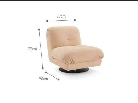 satın al High End Otel Lobi Mobilyaları Basit Buzlu Deri Döner Tek Şezlong online manufacture