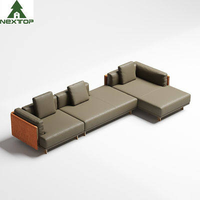 satın al Lobi Oturma Odası için İtalyan Modern L Şekli Köşe Koltuk Takımı Mobilya online manufacture