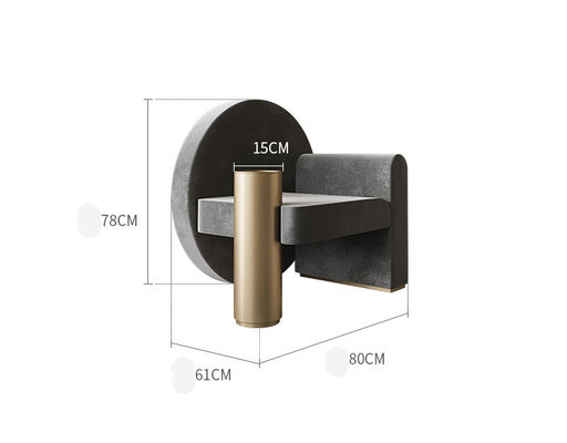 satın al Moda Yaratıcı Otel Lobisinde Mobilya Resepsiyon Kadife Metal Şezlong online manufacture