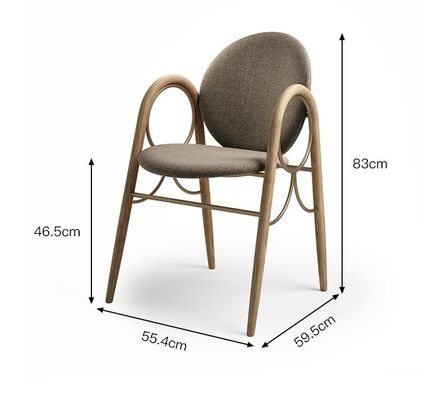 satın al Özel Boyutlu Otel Restoran Mobilyaları Metal Masif Ahşap Kumaş Yemek Sandalyesi online manufacture