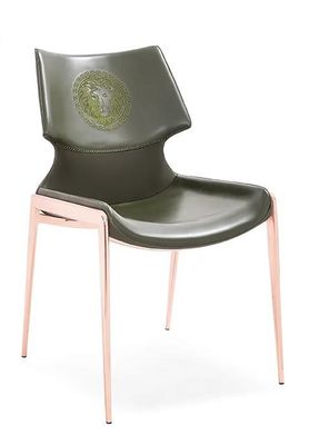 satın al İtalyan Minimalist Otel Restoran Mobilyaları Rahat Arkalık Metal Deri Yemek Sandalyesi online manufacture