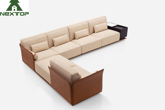 satın al Modern İç Mekan L Şekli Koltuk Takımı Lüks Deri Otel Lobisi Ofis Alanı online manufacture