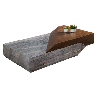 İyi fiyat Yaratıcı Mermer Katı Ahşap Kahve Masası Işığı Lüks İtalyan Tarzı Mobilya çevrimiçi