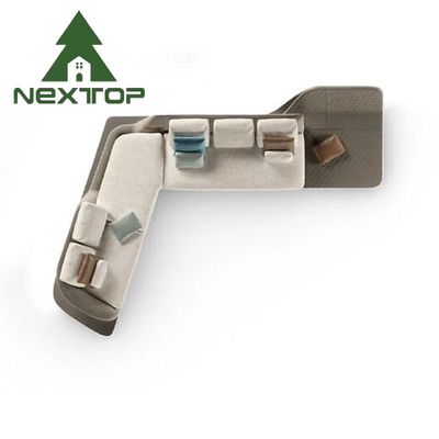 İyi fiyat Otel Misafirleri Köşe Kanepe Satış Ofisi Resepsiyon Alanı L şeklinde müzakere kanepesi çevrimiçi