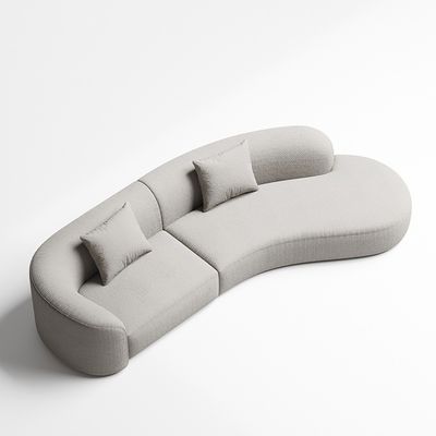 satın al Rice White Hotel Lobisi Eğilmiş Kanepe Modern İç mekan Teddy Kumaş Kanepe online manufacture