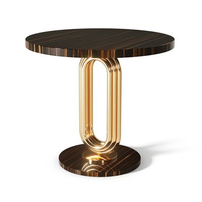 satın al Parlak Altın Yaratıcı Lounge Yan Masa Metal Yuvarlak Kahve Masası Otel Ofisi İçin online manufacture