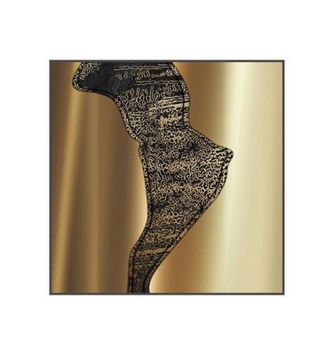 satın al Özel Altın Premium Kare Duvar Sanatı Otel Girişi Metal Dekor Duvar Resimi online manufacture