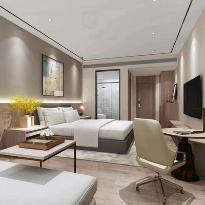 satın al 5 Yıldızlı Minimalist Tasarım Otel Projesi Yatak Odası Katı Ahşap Mobilya Seti online manufacture