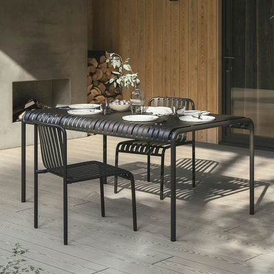 satın al 5 Yıldızlı Otel Minimalist Tarzı 6 kişilik açık hava siyah yemek masası online manufacture