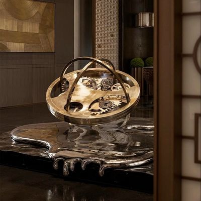satın al Erimiş Saat Sanat Yaratma Tavan Asılı Metal Heykel Otel için Tasarım online manufacture