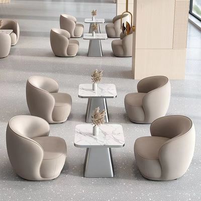 4 Kişilik Lüks Sehpa Takımları Özelleştirilmiş Otel Lobi Odası Kumaşı