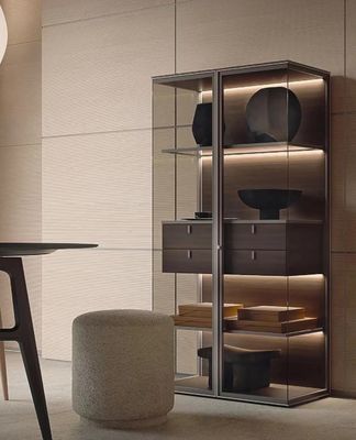 Glass Rock Pannel Lüks Teşhir Dolapları Otel Odası Dolabı
