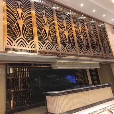 Hafif Lüks Oda Bölücü Bölme Paslanmaz Çelik Otel Metal Oda Bölücü