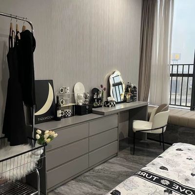 Rock Plate Modern Makyaj Masası Çekmeceli Lüks Tuvalet Masası Otel Yatak Odası