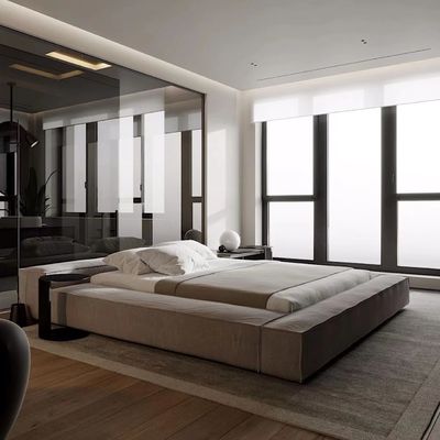 Klasik Otel Çift Kişilik Yatak Modern Masif Ahşap Kral Yatak