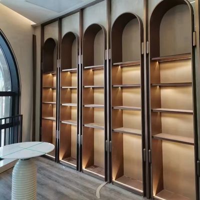 Modern Paslanmaz Çelik Otel Odası Dolapları Özel Entegre Kalıp Otel Odası