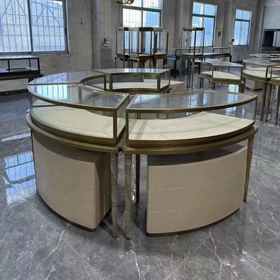 Özel Modern Mücevher Vitrini Yuvarlak Tezgah Üstü Dolap
