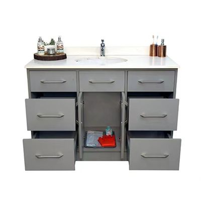 Ekonomik Otel Odası Dolapları Modern Banyo Vanity Dolapları Mermer Faset