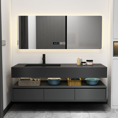 Lüks Kaya Plakası Entegre Banyo Dolabı Otel Tuvalet Lavabo