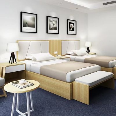 Otel Villa Ev İçin Özel Ticari Döşemeli Depolama Yatağı Masif Ahşap