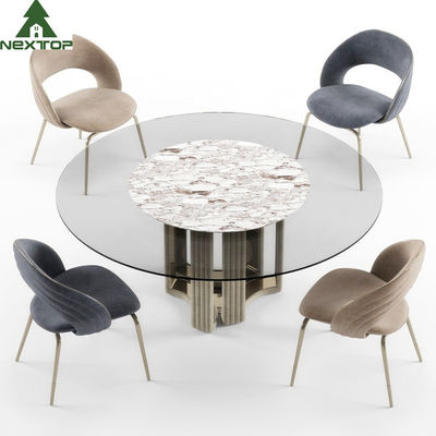 Modern Lüks Deluxe Altın Metal Kumaş Tek Sandalye Otel Ziyafet Restoranı