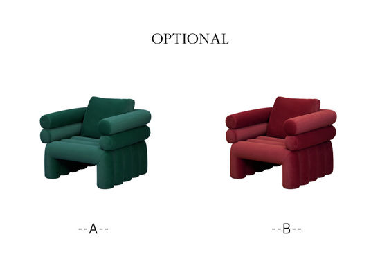 Oturma Odası Kadife Tek Kişilik Şezlong İtalyan Minimalist Otel Mobilyaları