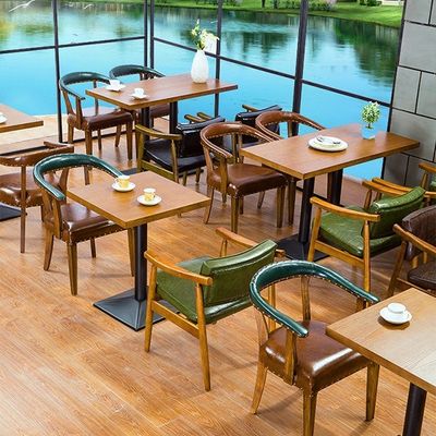 Özel Yemek Mobilyaları Yeşil Ahşap Sandalye Cafe Loft Masa Otel Restoran Ziyafet