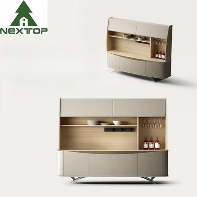 Çeşitli Fonksiyonlu Ahşap Şarap Dolapları Metal Elegant Taşlanmış Yemek Mebelleriyle