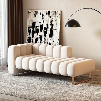 Modern Kadife Kumaş Sırt Yatak Yatak Yatak Odası Yatak Odası Toffee Sandalye Tembel Kanepe