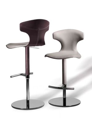 Düzenlenebilir Şık Bar Koltukları Modern Beyaz Minimalist SS Bazası