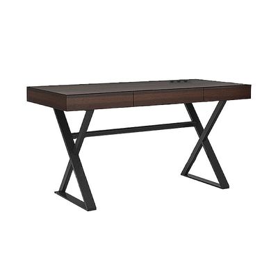 X - Leg Desk Light Lüks Otel Oda Mobilya Çalışma Ofisi Siyah Bilgisayar Masası