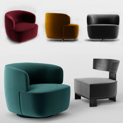 Molteni Elain ve Clipper Velvet Koltuk Otel İç Dekorasyonu
