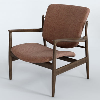 Modern Fransız Tarzı Teak Sandalyeleri Kumaş Çamaşır Salonu
