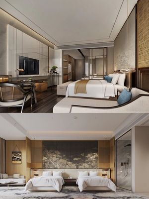 Standart kontrplak otel misafir odası mobilyaları Tam tedarik özelleştirme