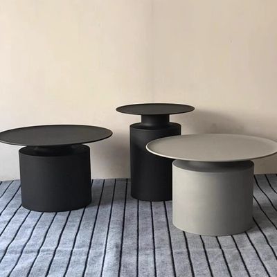 İyi fiyat Modern Karbon Çelik Demir Yuvarlak Köşe Masası Yatak Odası Yatak Yedek Masa çevrimiçi