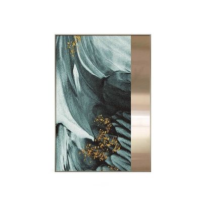 Koyu yeşil Metal Kumtaşı Resimi Otel Lobisi Ticari İç Mural