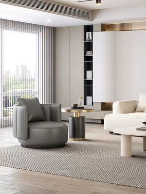 Çağdaş Otel Minimalist Tarzı Resepsiyon Alanı için Gerçek Deri Tek Kanepe