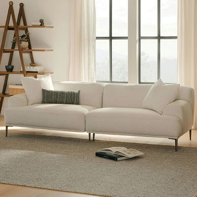 5 Yıldızlı Otel Lüks Modüler Linen Kumaş Oda için Beyaz Bölümlü Kanepe