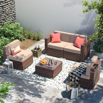 Yüksek kaliteli otel açık hava kanepe Rattan Wicker Rattan Sandalye Rattan Kanepe Kombine