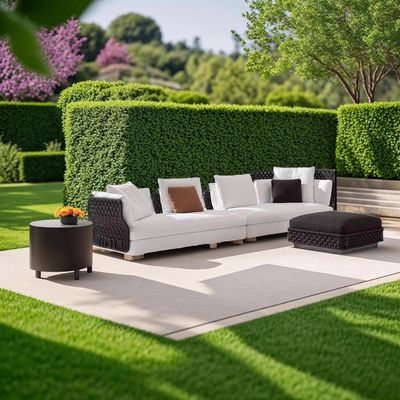 High-end Hotel Outdoor Modern Simple Woven Style Sofa Combination